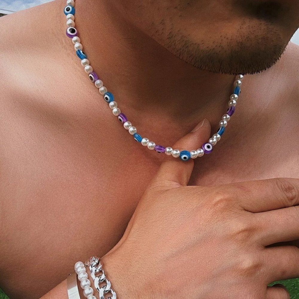 Bohemian Eyes Bead Necklace